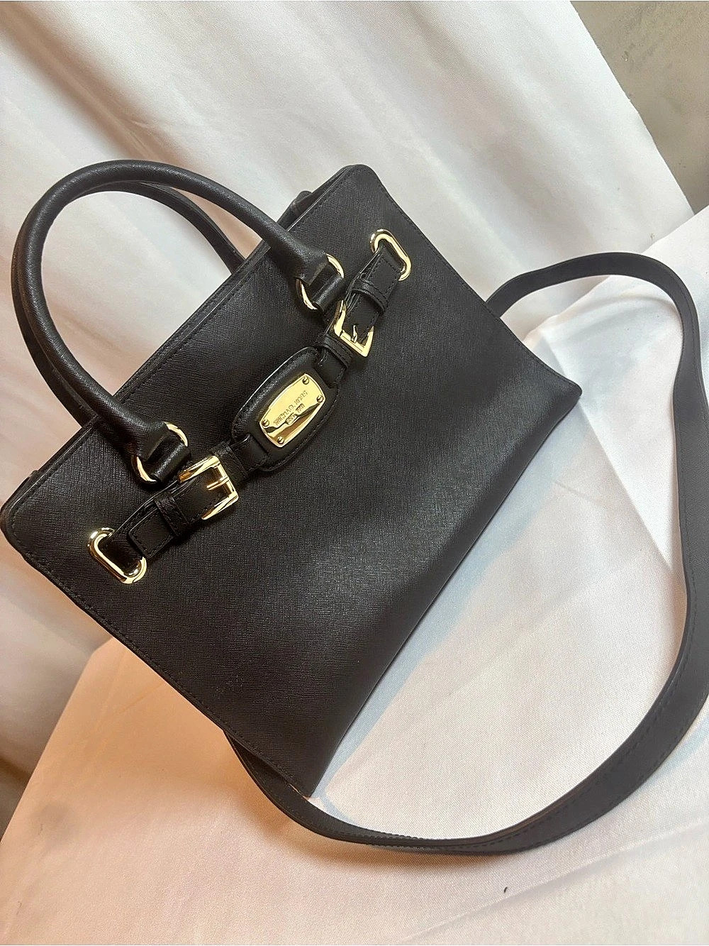 Michael Kors Hamilton Legacy Large Saffiano Leather Satchel Black